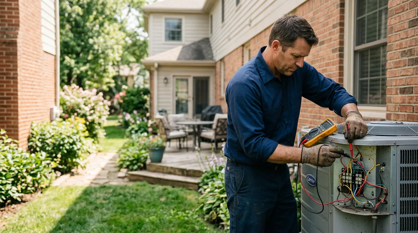 HVAC technician working near Topeka, IN